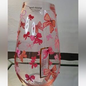 Cupcakes & Cashmere pink bow vase-NWT